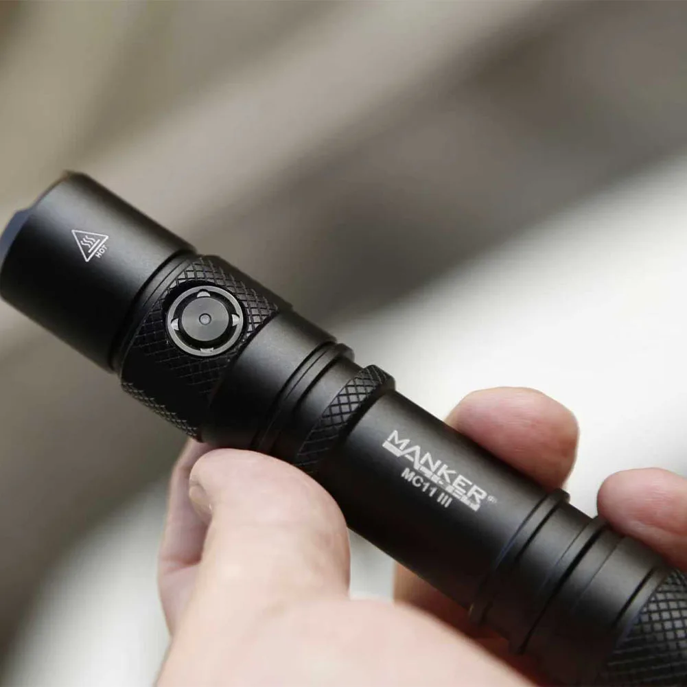 

Manker MC11 III Portable EDC Rechargeable LED Flashlight with 18650 Battery, 1400 Lumens 410m Beam Distance, for Camping, Hiking