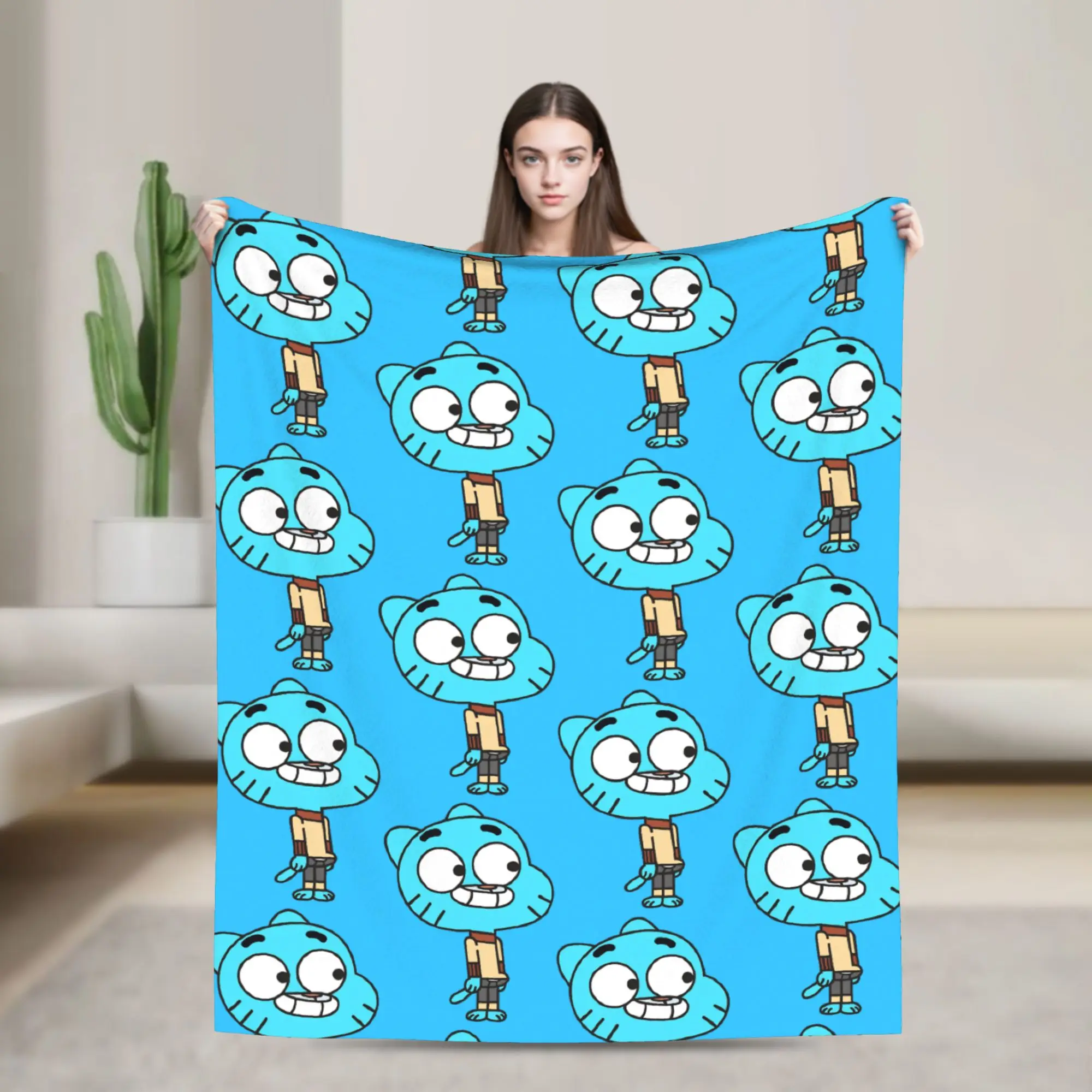 Gumballs Cartoon Knitted Blanket Flannel Throw Blanket Home Couch Portable Soft Warm Bedsprea,