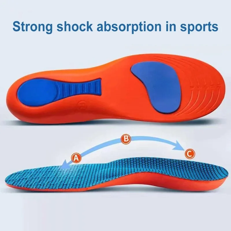 1 Pair Insoles Shock Absorption Plantar Orthotic Insole Anti Work Shoe Insole for Runners Athletes