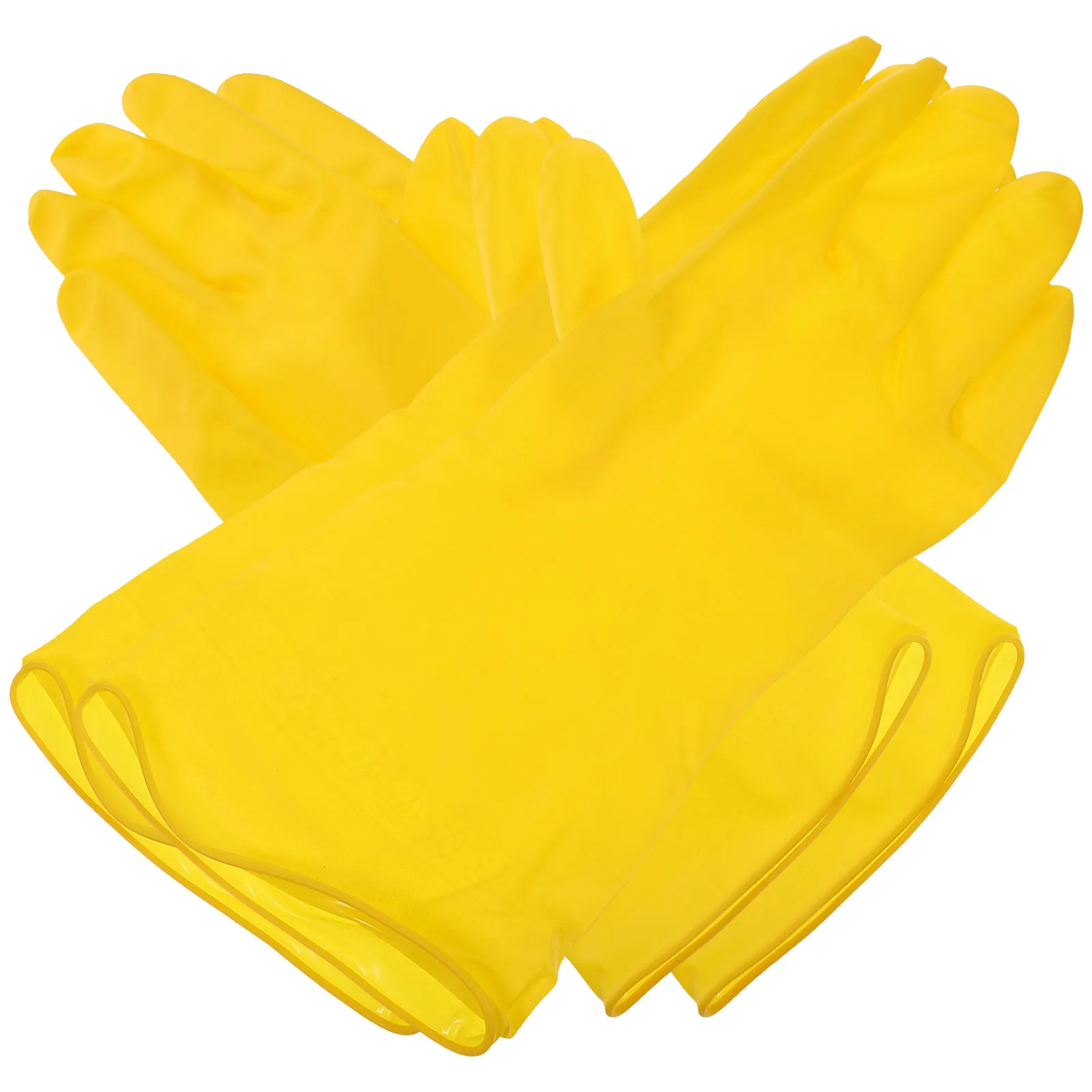 

2Pairs Thick Cleaning Gloves PVC Reusable Dishwashing Housework Kitchen Gloves Nonslip Textured Grip Household Cleaning Tools