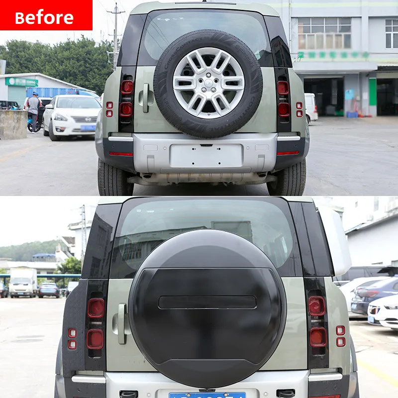 For Land Rover Defender 90 110 130 2020 2021 2022 2023 2024 ABS 10 Styles Car Rear Spare Tire Protective Cover Car Accessories