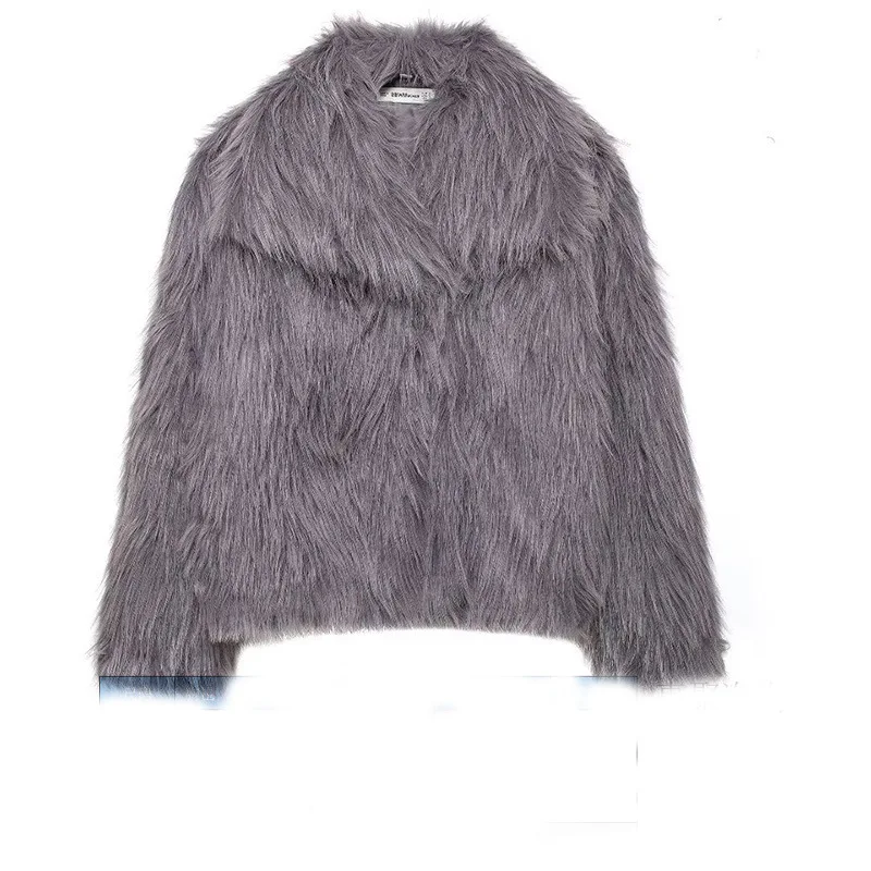 KIDCRKJ الشتاء النساء الفراء أسفل سترة متعددة الألوان التلبيب طوق سيدة فو الفراء سترة رقيق سميكة الإناث معطف الفرو الاصطناعي #4