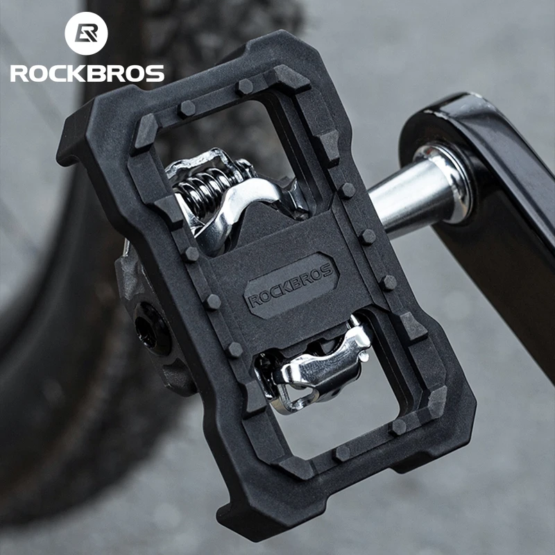 ROCKBROS Bike Flat Pedal Adapter Clipless Platform Adapter Pedal for Shimano SPD Speedplay Cycling Pedal Convert Bicycle Pedals