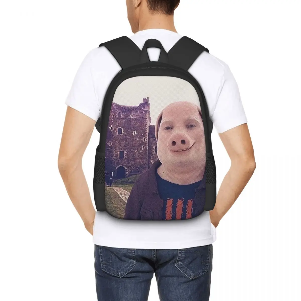 

John Pork Student Backpack School Bag Hiking Travel Daypack for Men Women Fashion Bookbag Shoulder Bags