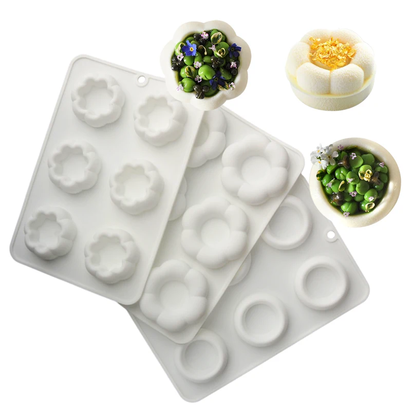 Meibum 6 Cells Pudding Cup Silicone Cake Mold Food Grade Chocolate Mould Cake Decorating Tools Kitchen Supplies Dessert Tools