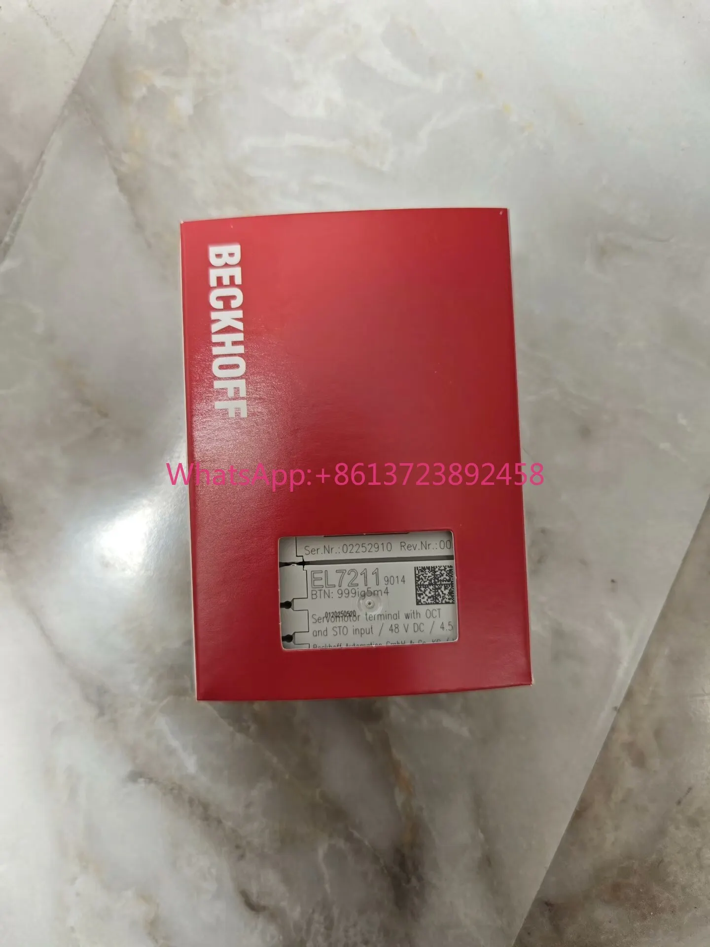 

Beckhoff EL7211-9014, 48V DC power supply, 4.5A