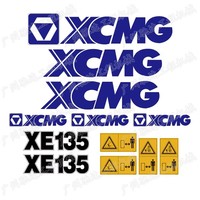 XCMG XE60 80 90 135 150 200 220 260 300 335 400 470D whole vehicle stickers, boom counterweight all-blue style excavator parts