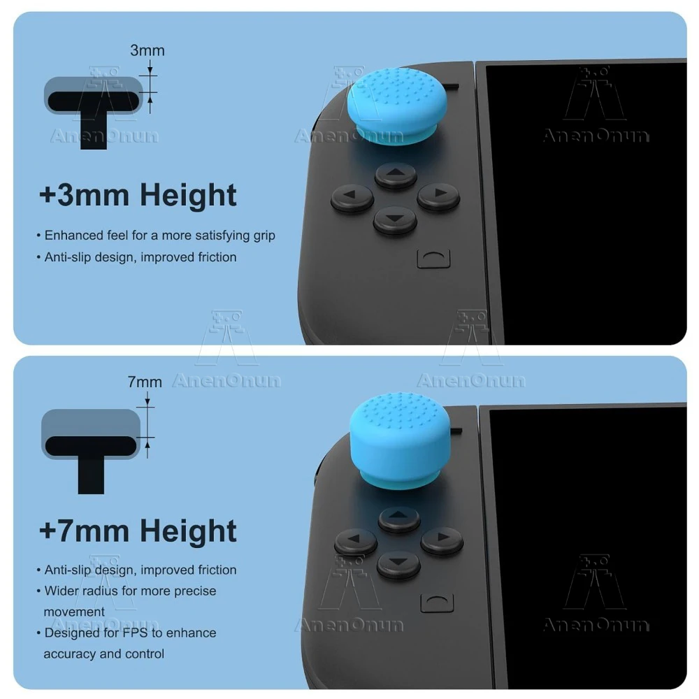 Daumengriffkappen für Switch 2 Premium 3D Analog-Stick Weiche Silikon-Schutzabdeckung Rutschfeste Joycon 2 Joystick-Kappen Zubehör – Detail 4