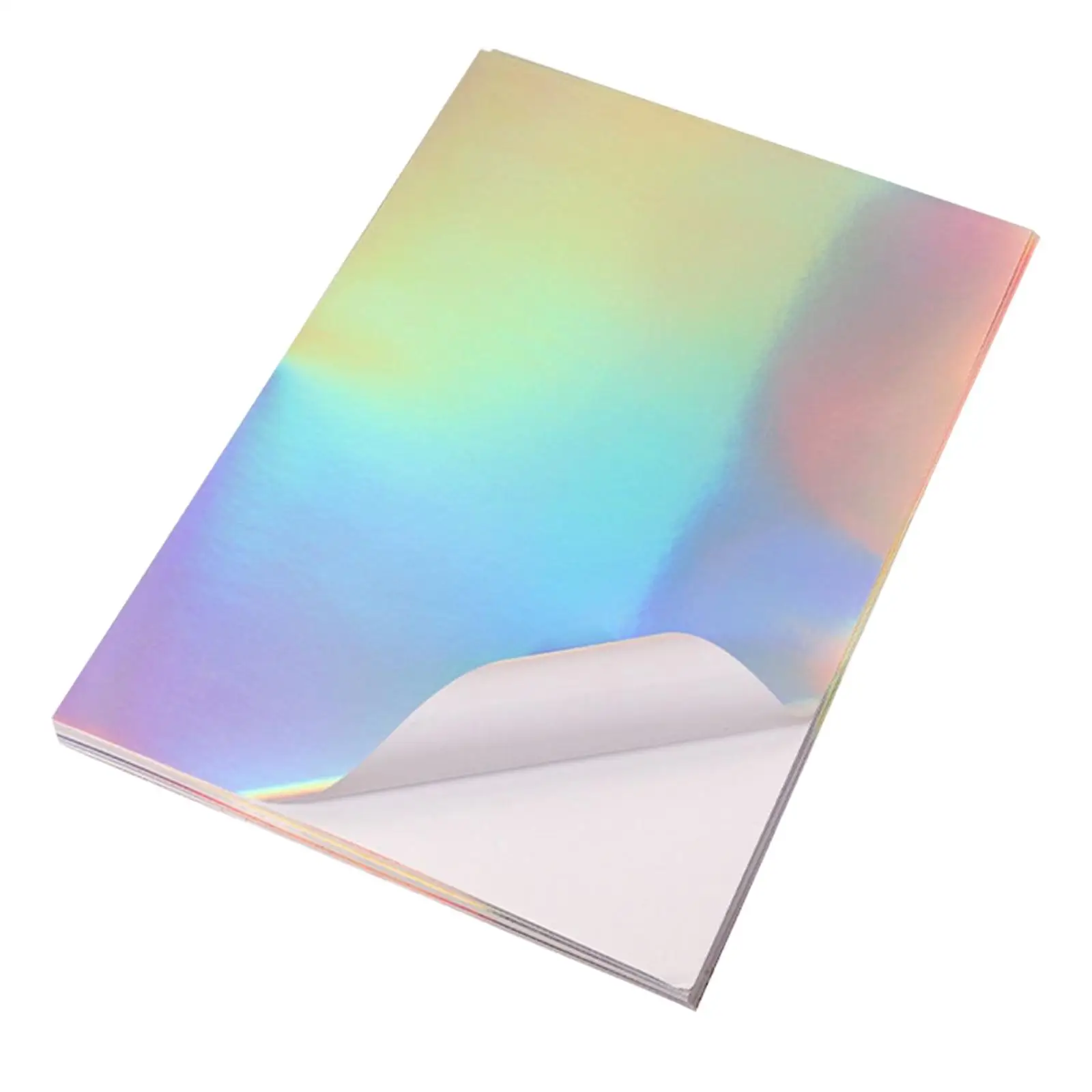 Holographic Sticker Paper para impressora a jato de tinta, impressão clara, arco-íris brilhante