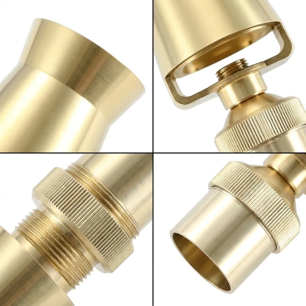 Brass Fountain Nozzle with Sculptural Cedar Profile 1inch Male Thread for Municipal and Commercial Applications