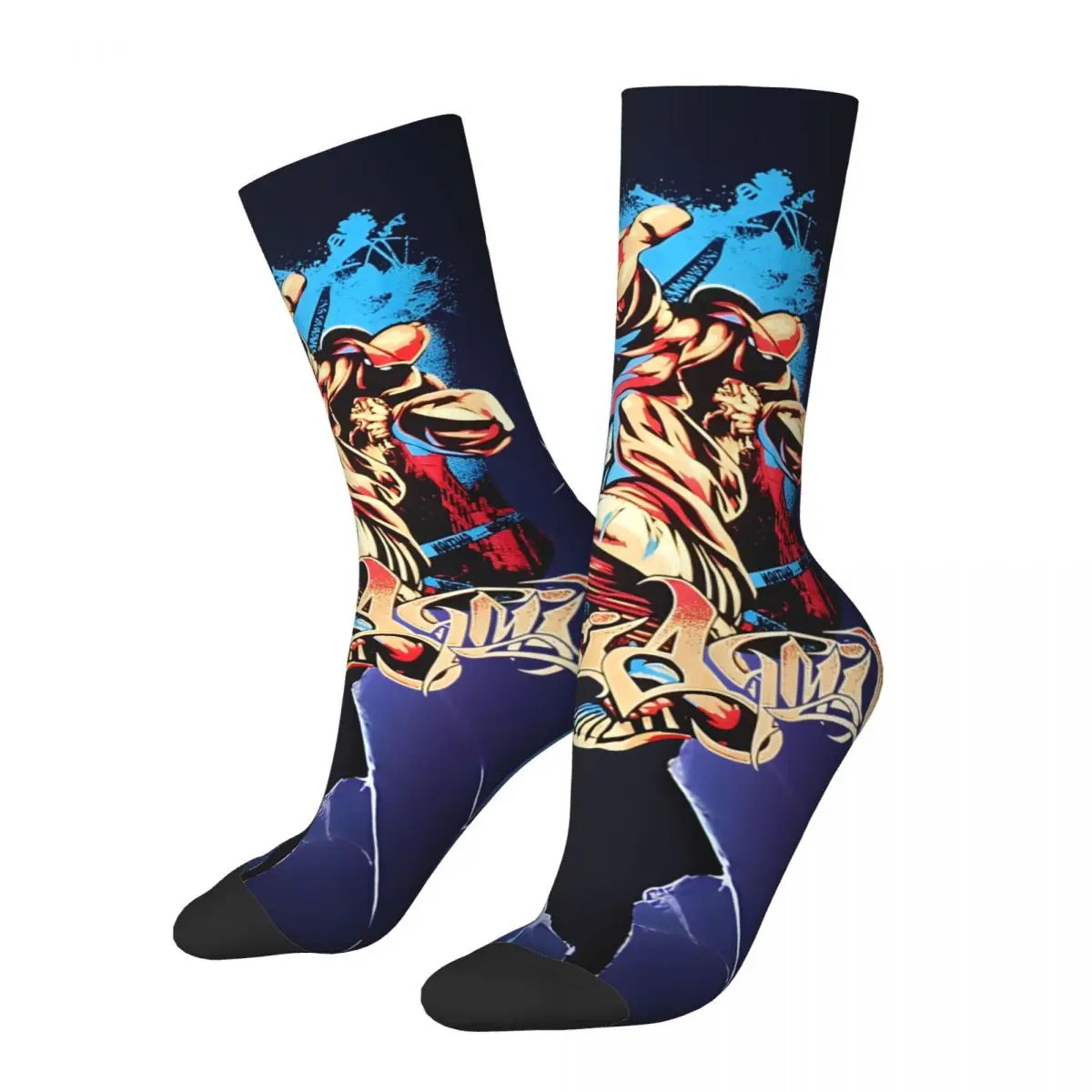 Vintage Rap Men's compression Socks Unisex Limp Bizkit Harajuku Seamless Printed Novelty Crew Sock