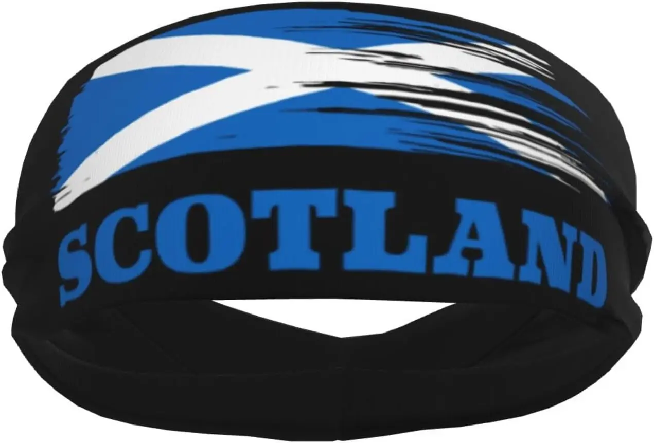

Scotland Flag Sweatbands Elastic Sweat Band Exercise Head Bands Hair Bands for Running Yoga Fitness Workout