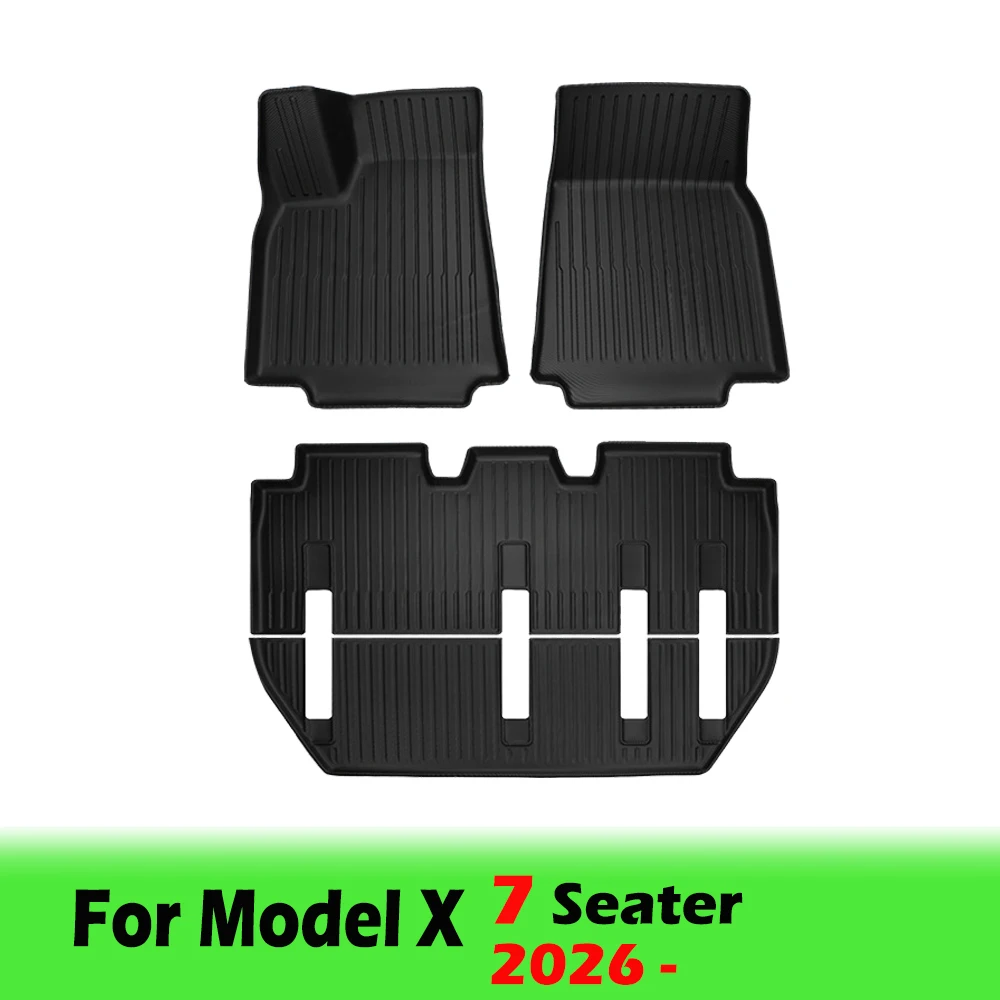 BEVO Vloermatten voor Tesla Model X 5 6 7-zits 2024 2023-2016 All Weather Waterdichte Cargo Frunk kofferbak Matten Liners Accessoires