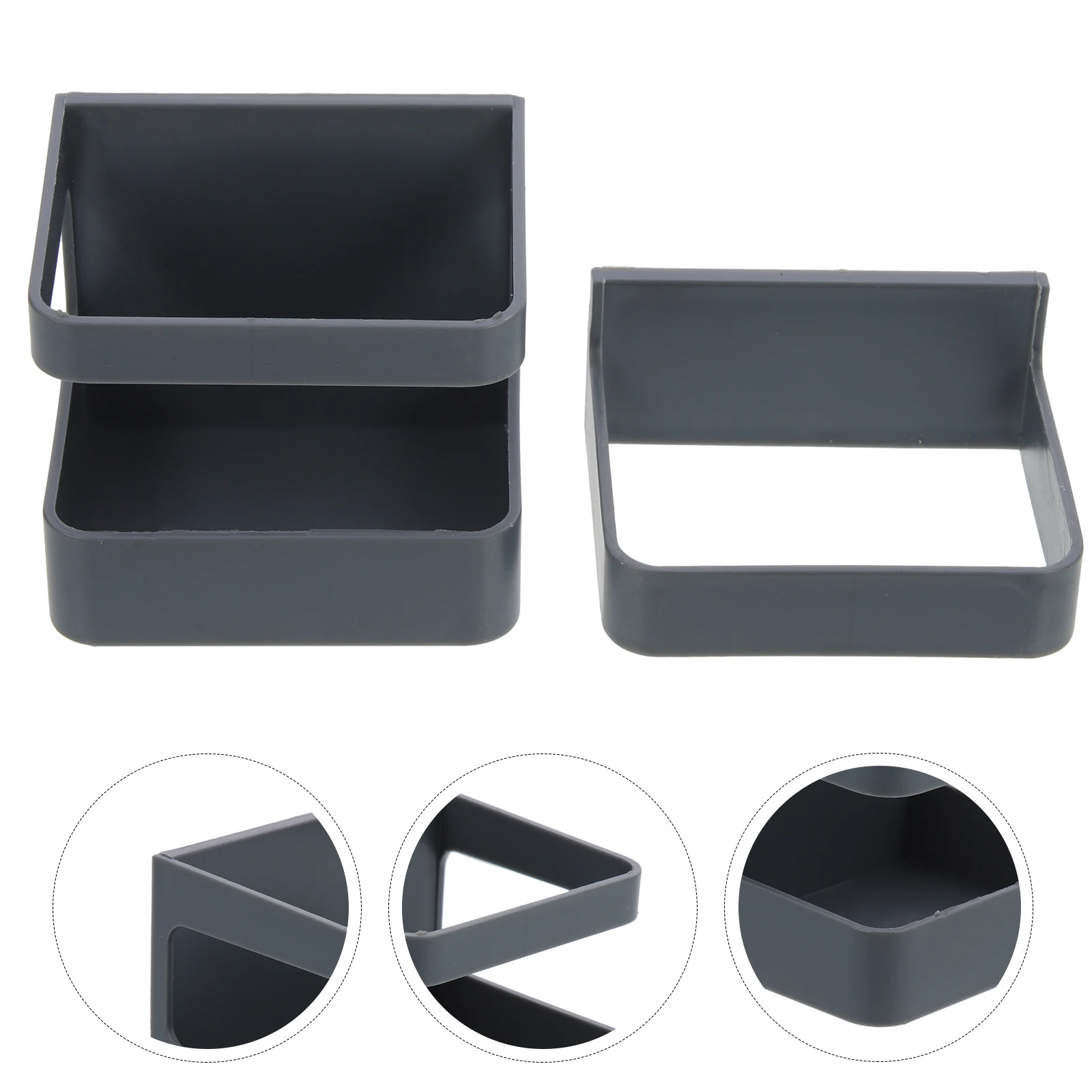 

2 Sets Umbrella Storage Mount Stand Holder Plastic Shelf Detachable Compartment Water Accumulation PP Material Rounded