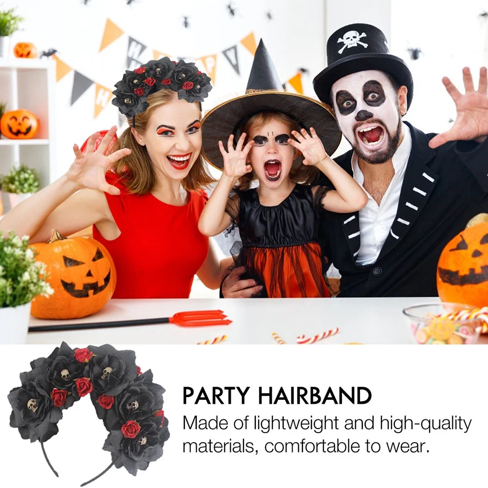 Halloween Party hoofdband hoofdtooi Rose Flower Hair Mexicaanse bloemen zendspoel mode schedel decor decoraties hoepel