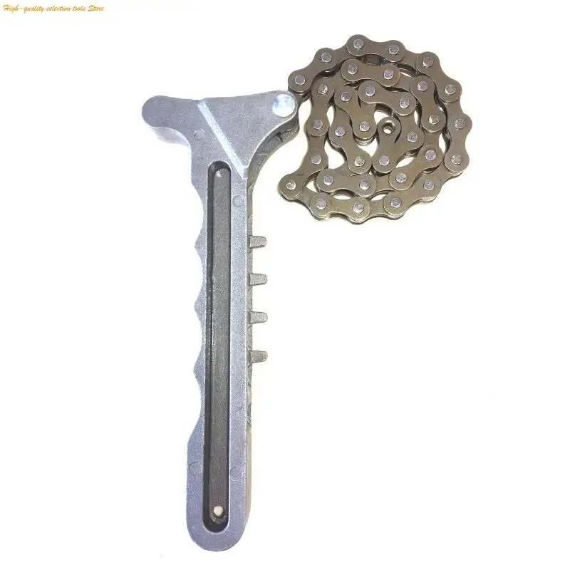 203F Car Engine Torque Chain Wrench Durable Metal Oil Filters Remover Accessory High Quality Oil Chain Wrench Plier Remover