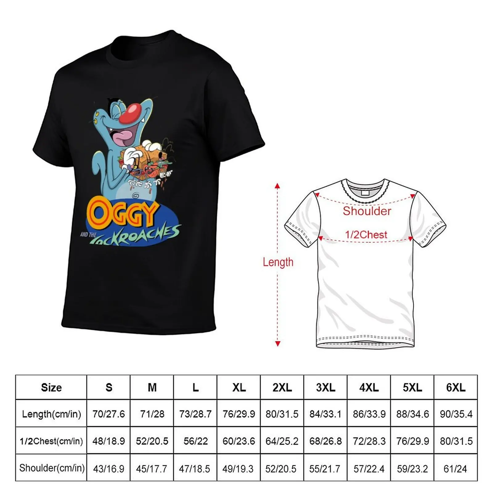 Oggy And The Cockroaches (57) T-Shirt cotton t shirt pack mens graphic t shirts t shirts for man