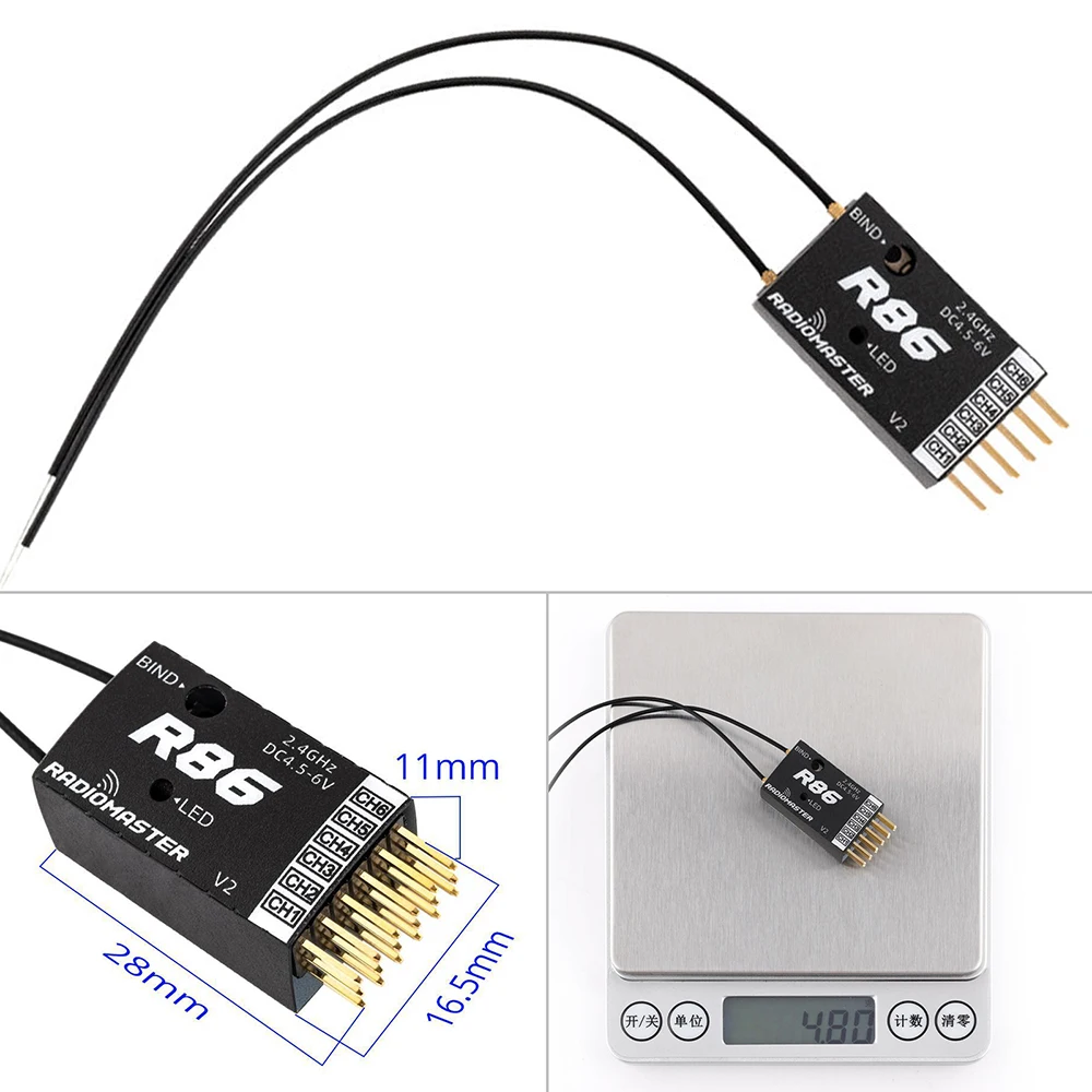 Radiomaster R81 / R84 / R86 / R86C / R88 V2.0 - جهاز استقبال RC عالي الأداء لأجهزة التحكم عن بعد