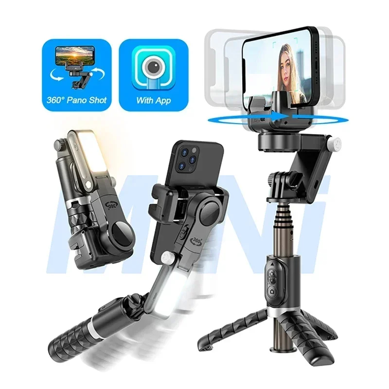 Best Price Wireless Blue Tooth Gimbal Stabilizer Phone Tripod 360 Rotation Auto Face Tracking