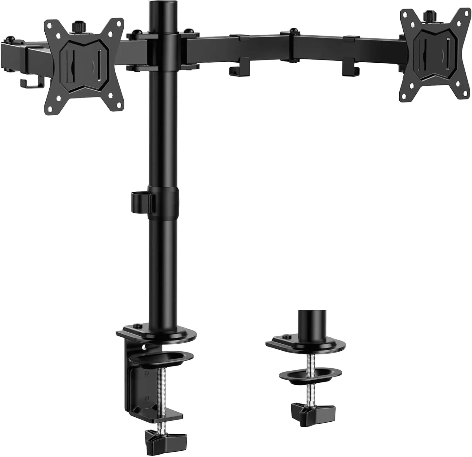 Dual Monitor Stand, Heavy Duty Adjustable Monitor Desk Mount for 2 Screens Up To 32 Inches, Fully Adjustable Height