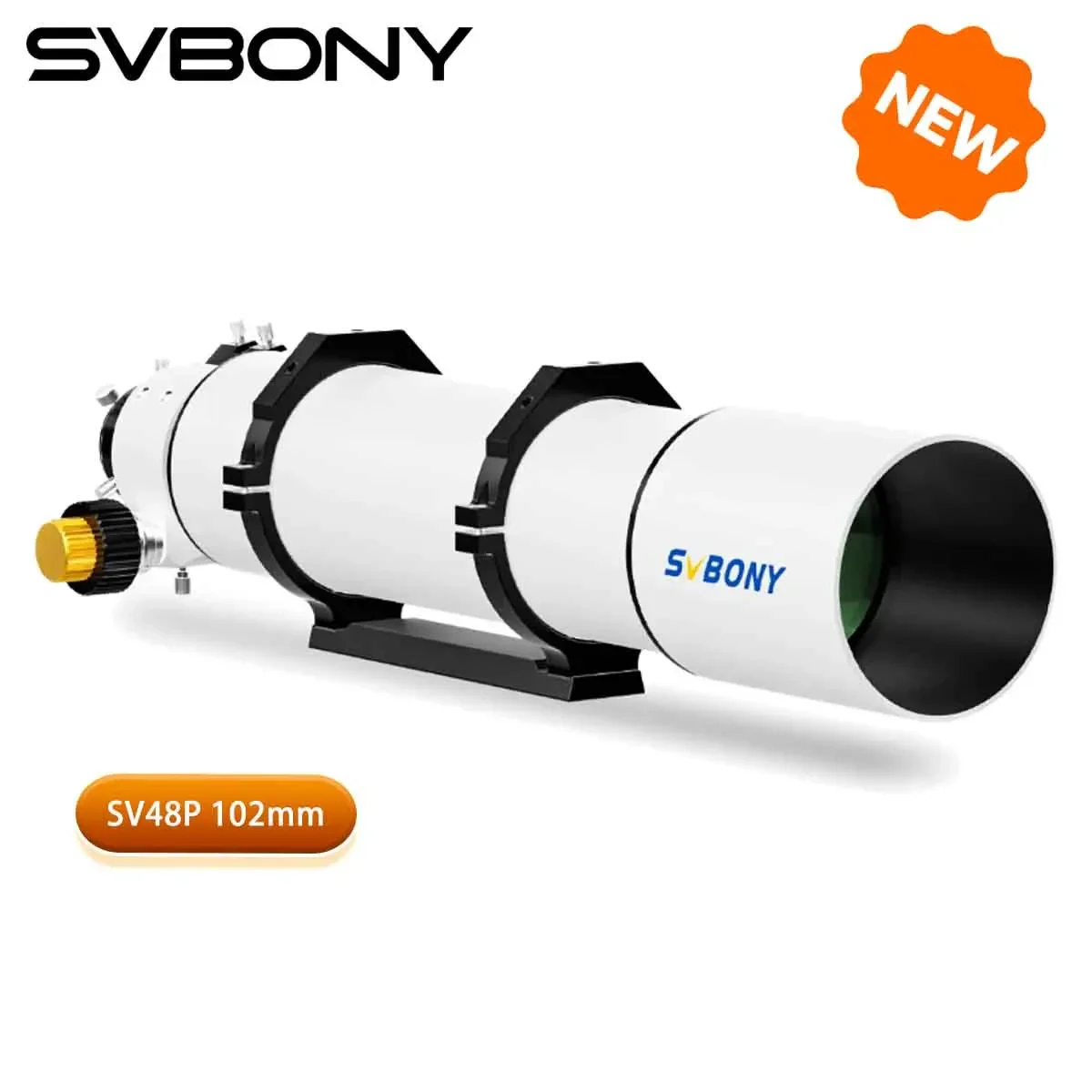 

Svbony SV48P Ахроматический рефрактор телескопа 102 мм OTA с двухскоростной фокусировкой RAP 2,5 дюйма и монтажной пластиной «ласточкин хвост»