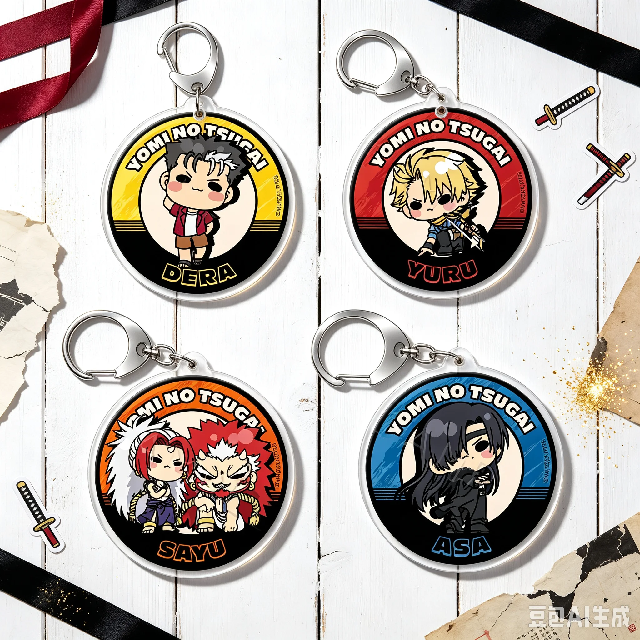 6cmAnime Bag Acrylic KeyRing Anime Daemons Of The Shadow Realm Cell Phone Pendant  As A Gift For Fans Exquisite Product Keychain