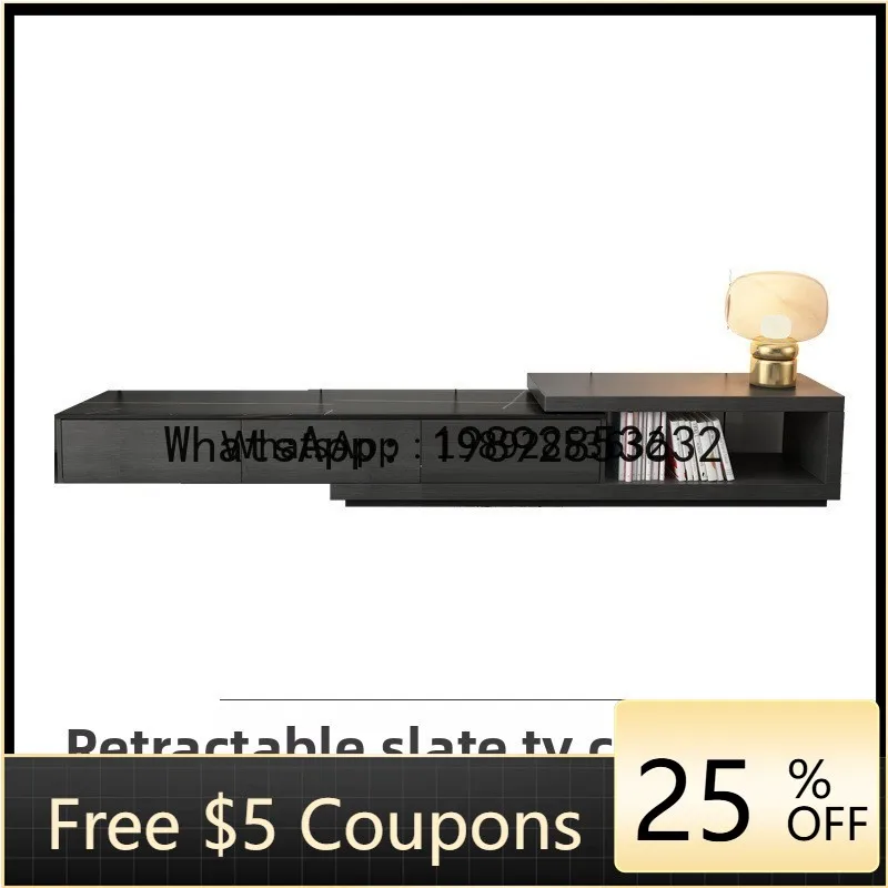 

Z3Rock Slab Coffee Table TV Cabinet Set Simple Modern Italian Style Square Home Small Apartment Tea Table Living Room