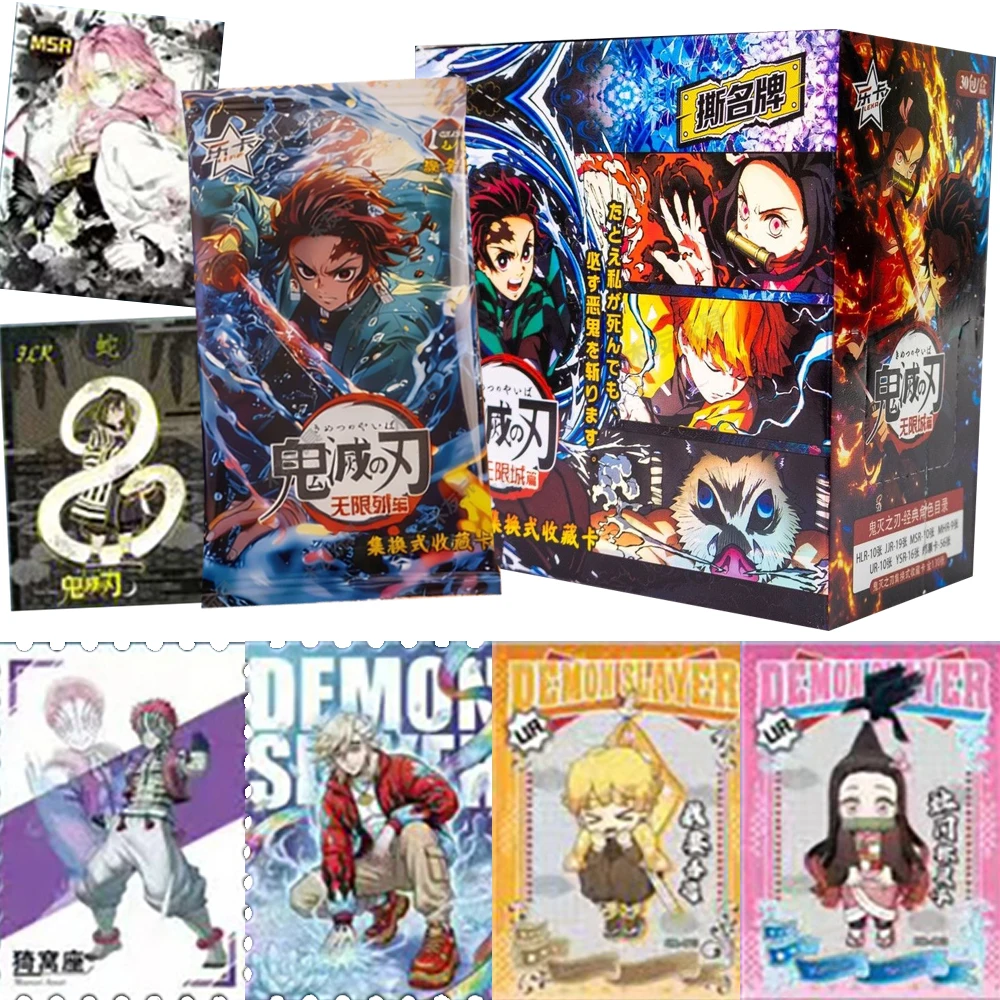

Anime Demon Slayer Collection Cards Kamado Nezuko Agatsuma Zenitsu Q-version Cartoon Cute Healing Character Cards Birthday Gifts