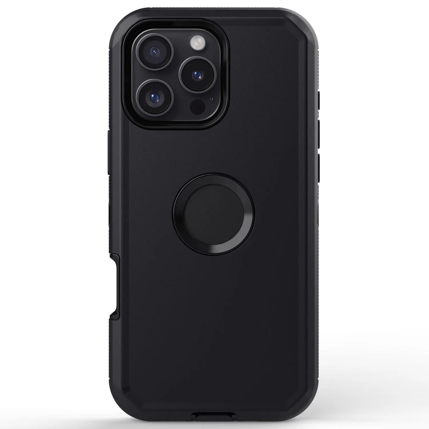 Czarne etui na iPhone'a 16 Pro Max 16 Plus 16 Pro 16 Wytrzymałe, odporne na wstrząsy, twarde, ochronne, wytrzymałe, hybrydowe etui na telefon 3 w 1 warstwy