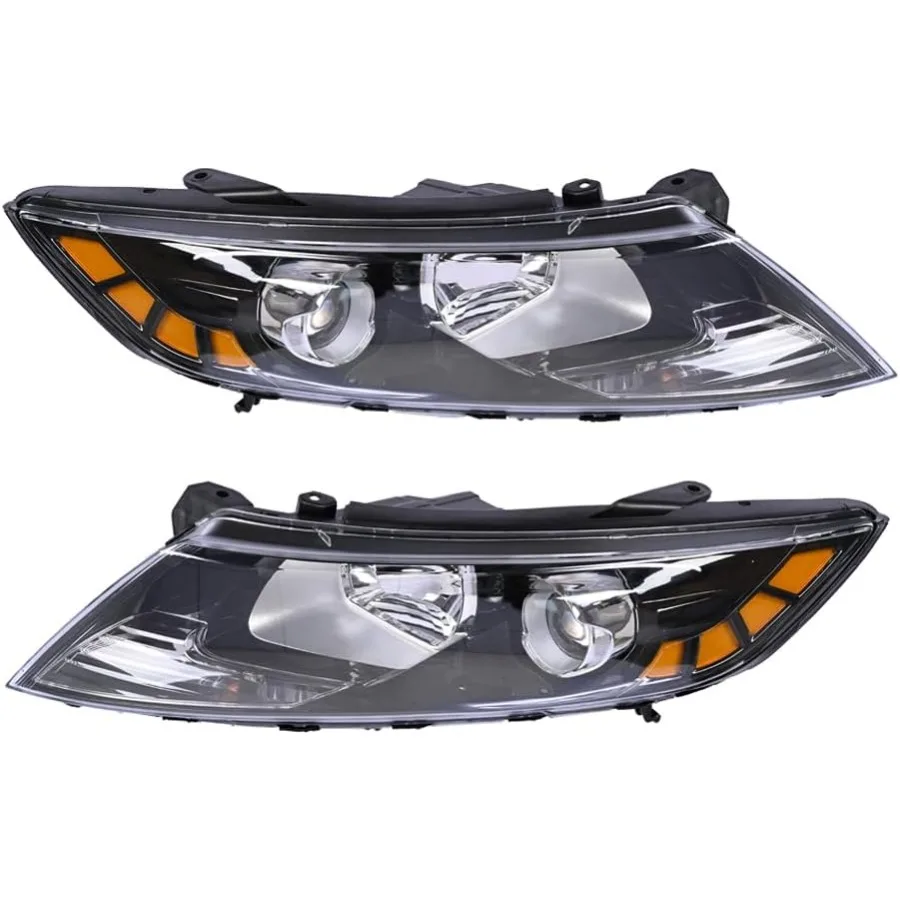 

Front Left Right Side Pair Headlight Halogen Lamp Assembly 921012T121 921022T121 Compatible with Kia Optima LX EX SX 2011 2012