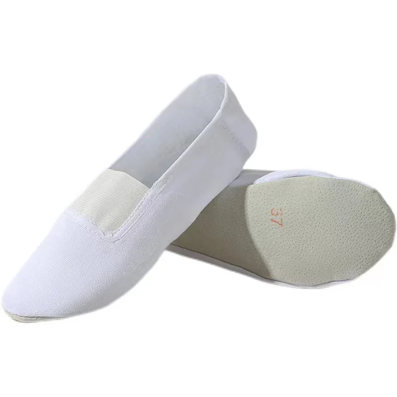 Płaskie płótno Głowa Czarny Biały Miękkie Zapatos De Punta De Ballerini BD Ballet Belly Gym Yoga Dance Shoes Children Woman Man