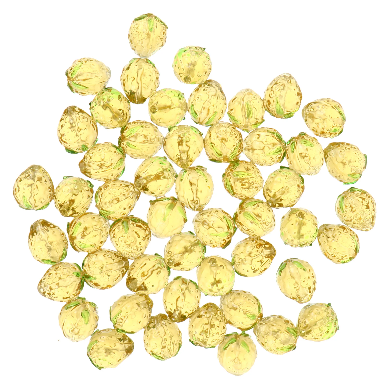 

50 Pcs Crystal Strawberry Beads Strwberry Kit Fruit Suite Jewelry Beeds Bulk Charms Making Glass Aesthetic
