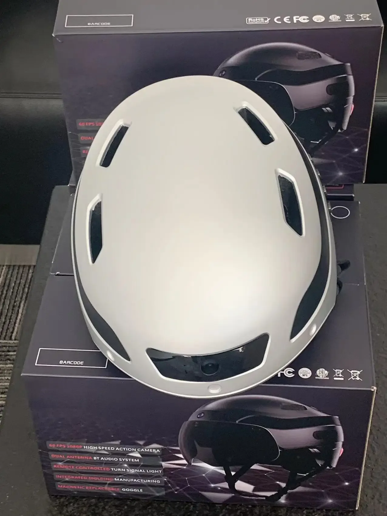 Casco inteligente inalámbrico con luz Led para bicicleta, casco deportivo con cámara HD de 1080p, grabación de vídeo, para bicicleta eléctrica, patín y ciclismo