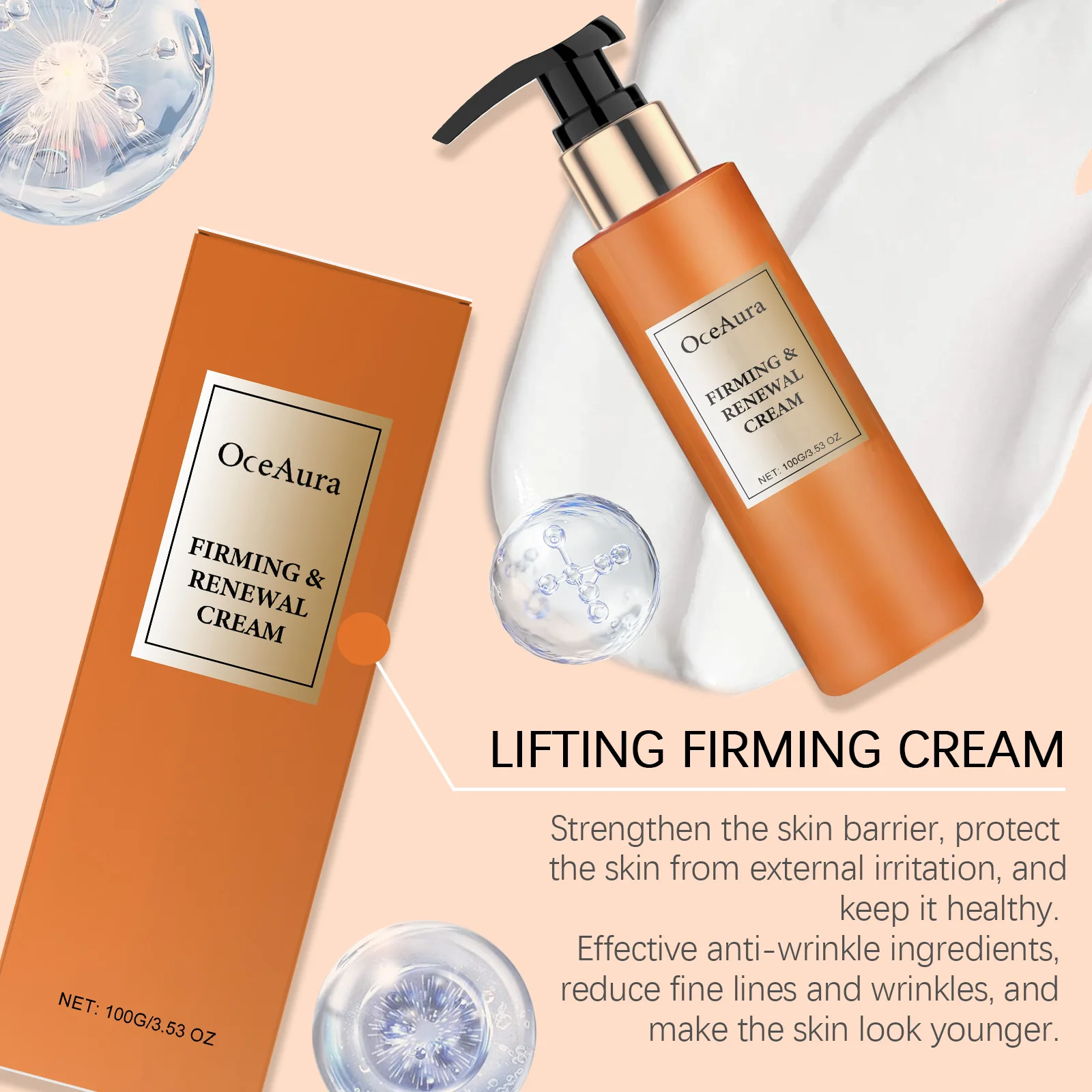 Firming Revitalizing Face Cream Anti Aging Lifting Moisturizer Fade Fine Lines Improve Sagging Skin Boost Elasticity Skin Care