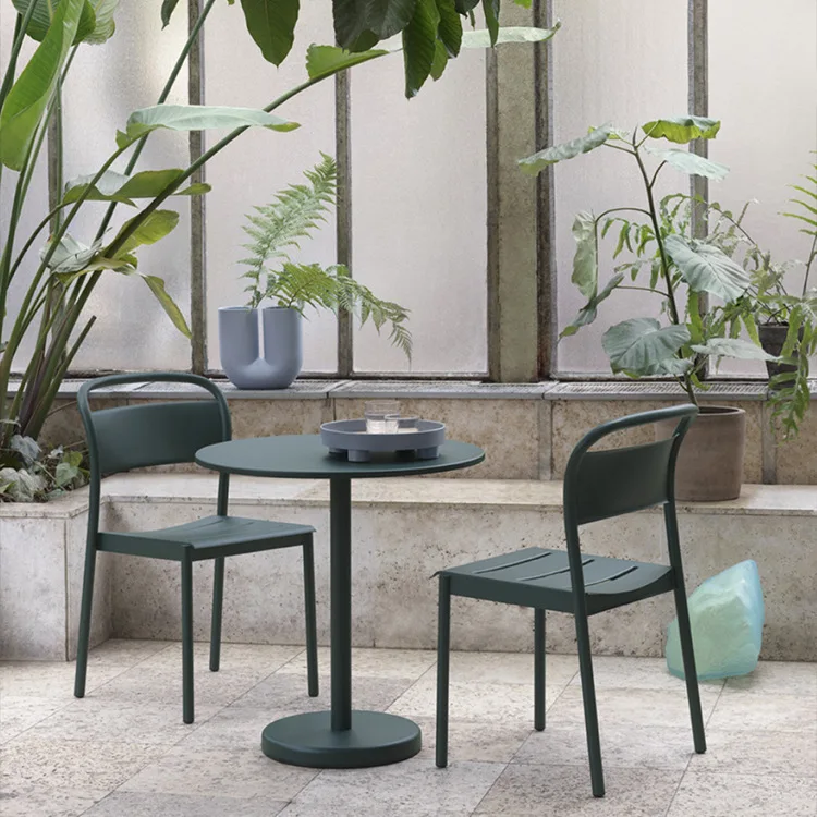 Outdoor table and chair combination dining table and chair small round table