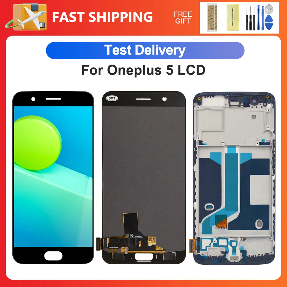 For OnePlus 5 5.5\'\'For 1+5 A5000 LCD Display Touch Screen Digitizer Assembly Replacement