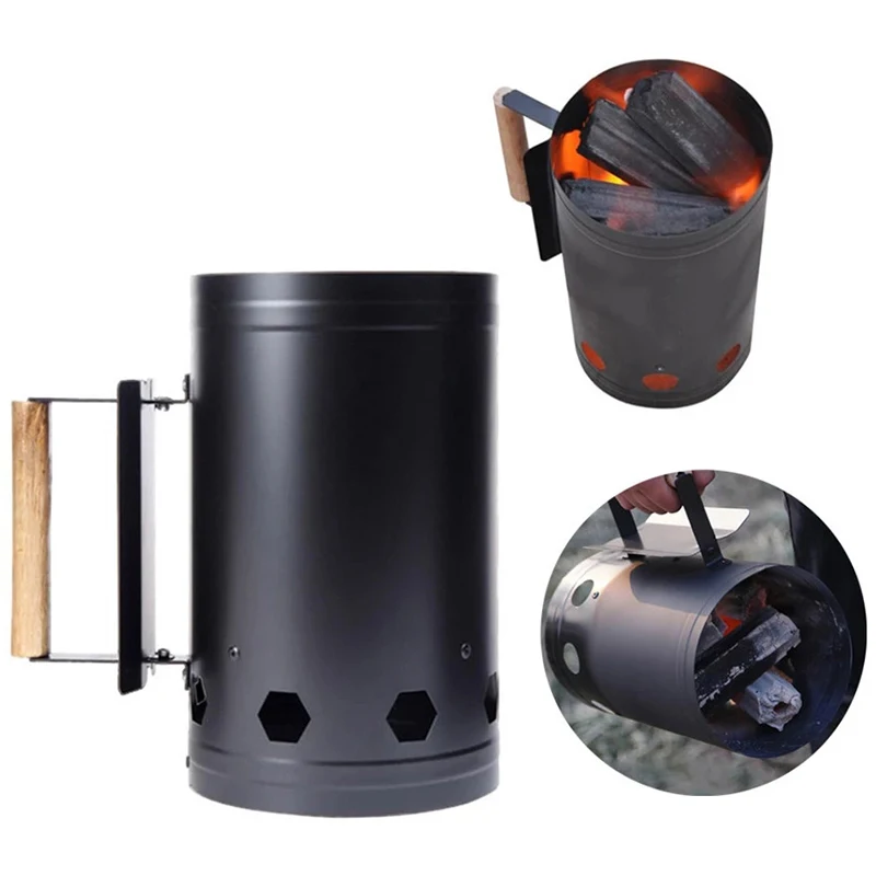 

Barbecue Tools Fast Point Charcoal Ignition Barrels Carbon Stove Ignition Outdoor Barbecue Tools Bamboo Chimney Starter HOT