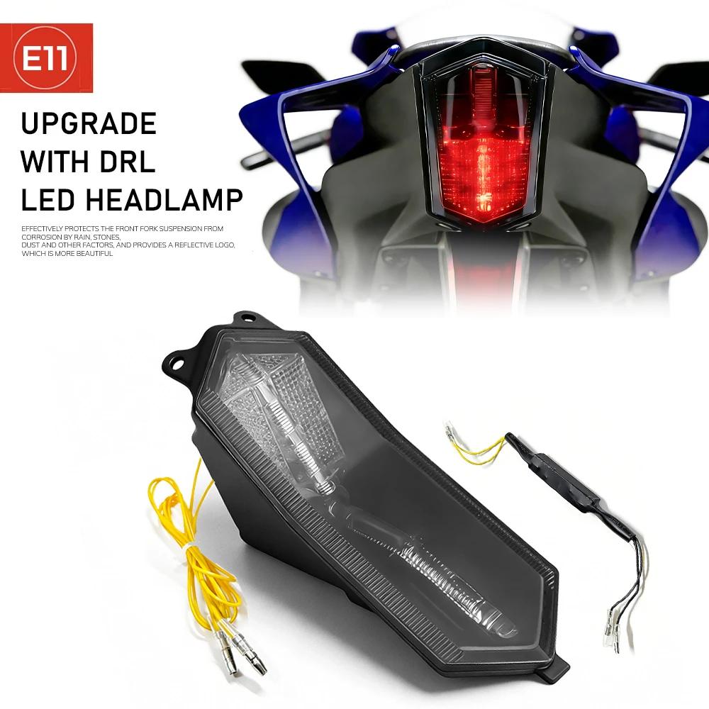 YZF-R6/R1/R7 LED Tail Brake Lights Turn Signal Integrated with E11 Mark For YAMAHA YZF-R7 YZF-R6 R1 Motorcycle Accessories