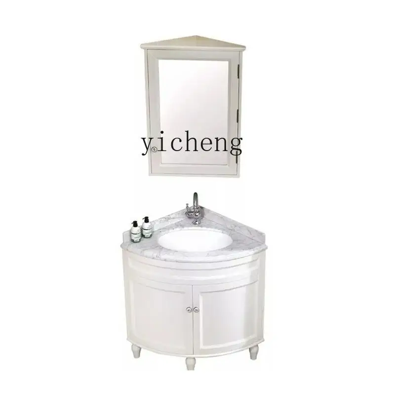 

XL high-end small apartment bathroom corner washstand triangular bathroom cabinet