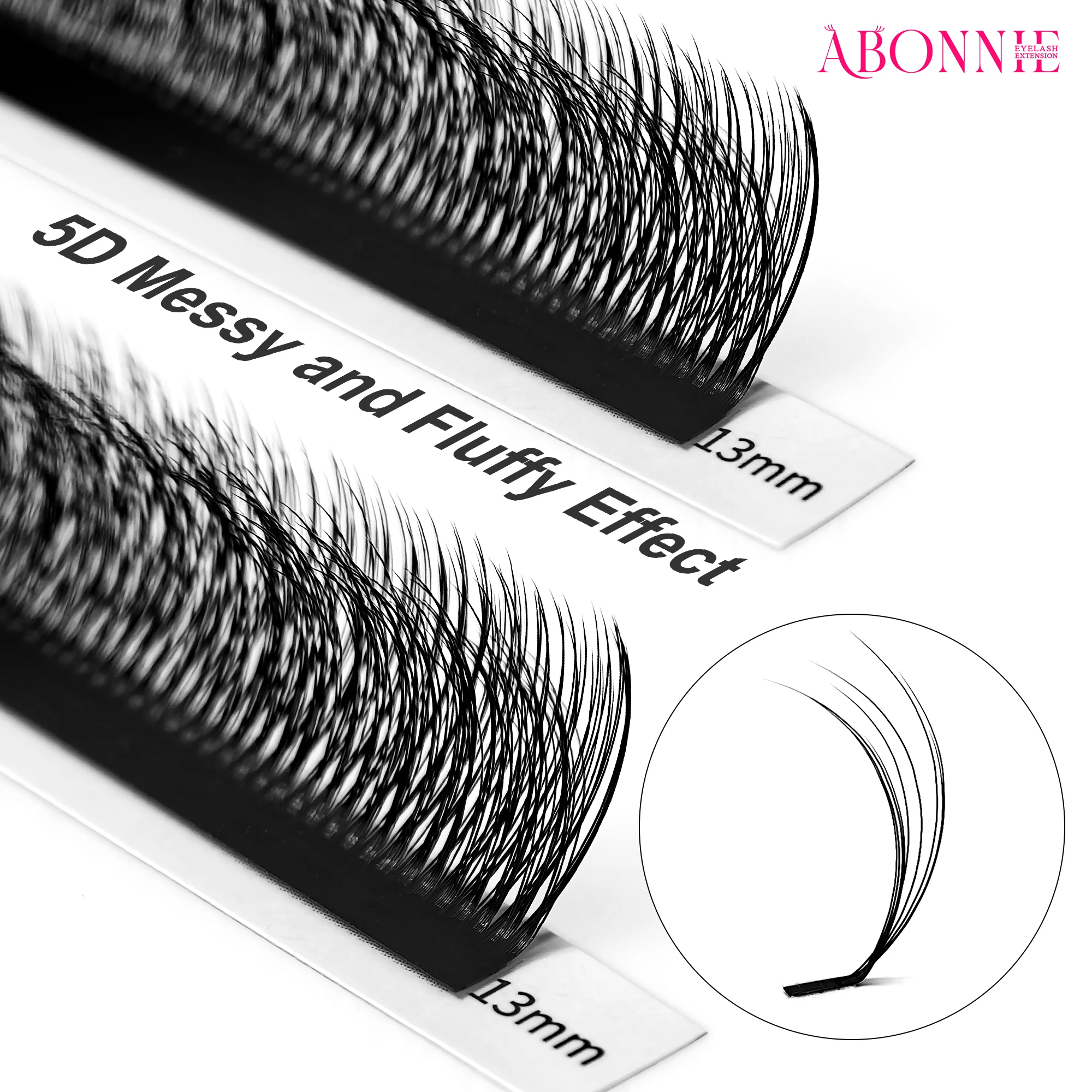 Abonnie Cashmere 5D Multilayer Lashes Extenison LC/LB/LJ Premium Natural Puffiness Individual Eyelash Extensions Fluffy Cilios