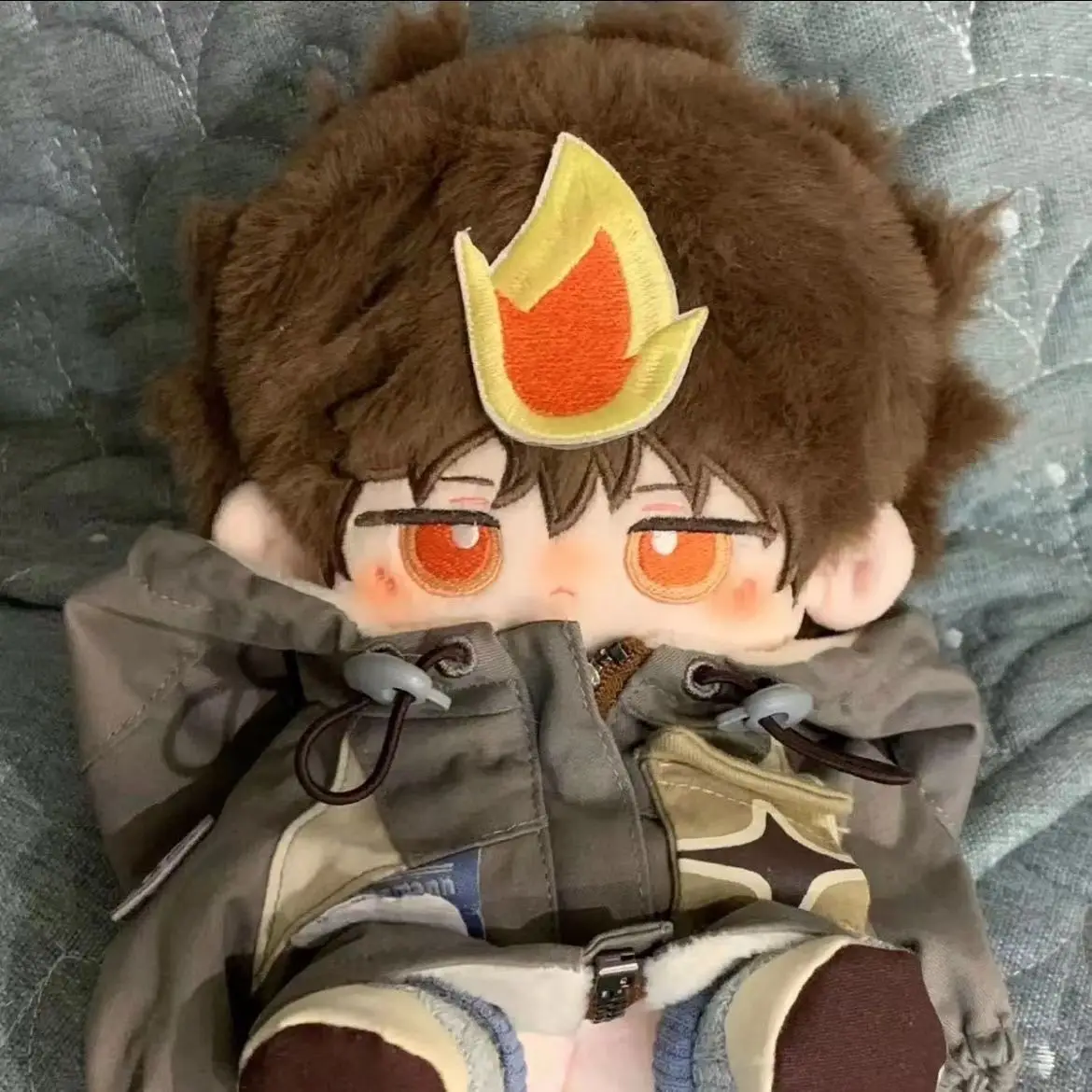 Anime HITMAN REBORN! Sawada Tsunayoshi 20CM Plüsch Puppe Körper Cosplay Dress Up Kleidung Baumwolle Gefüllte Plüsch Spielzeug Kinder Weihnachten Geschenke