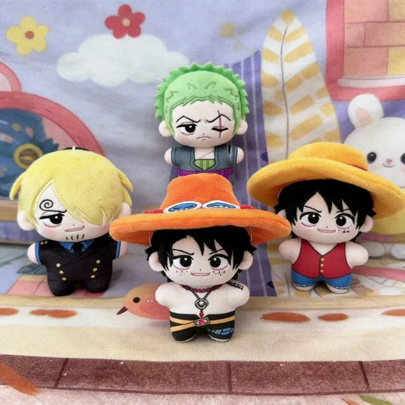 

One Piece Luffy Ace Zoro Sanji Cute Plush Keychain, Star Body Cotton Doll Birthday Gift for Friends