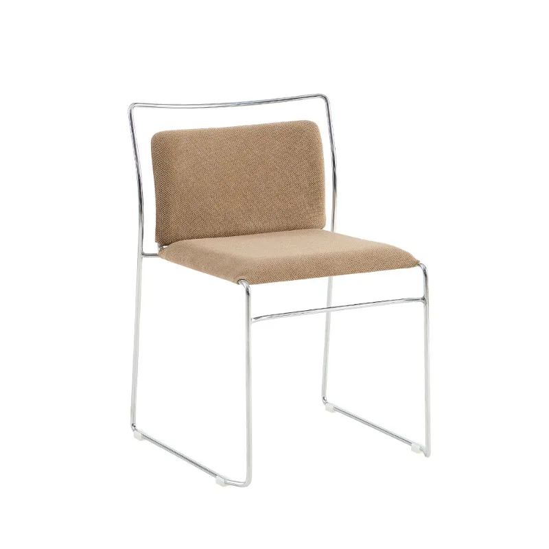 Italian simple household dining chair, office back chair, small apartment single cotton and linen leisure chair