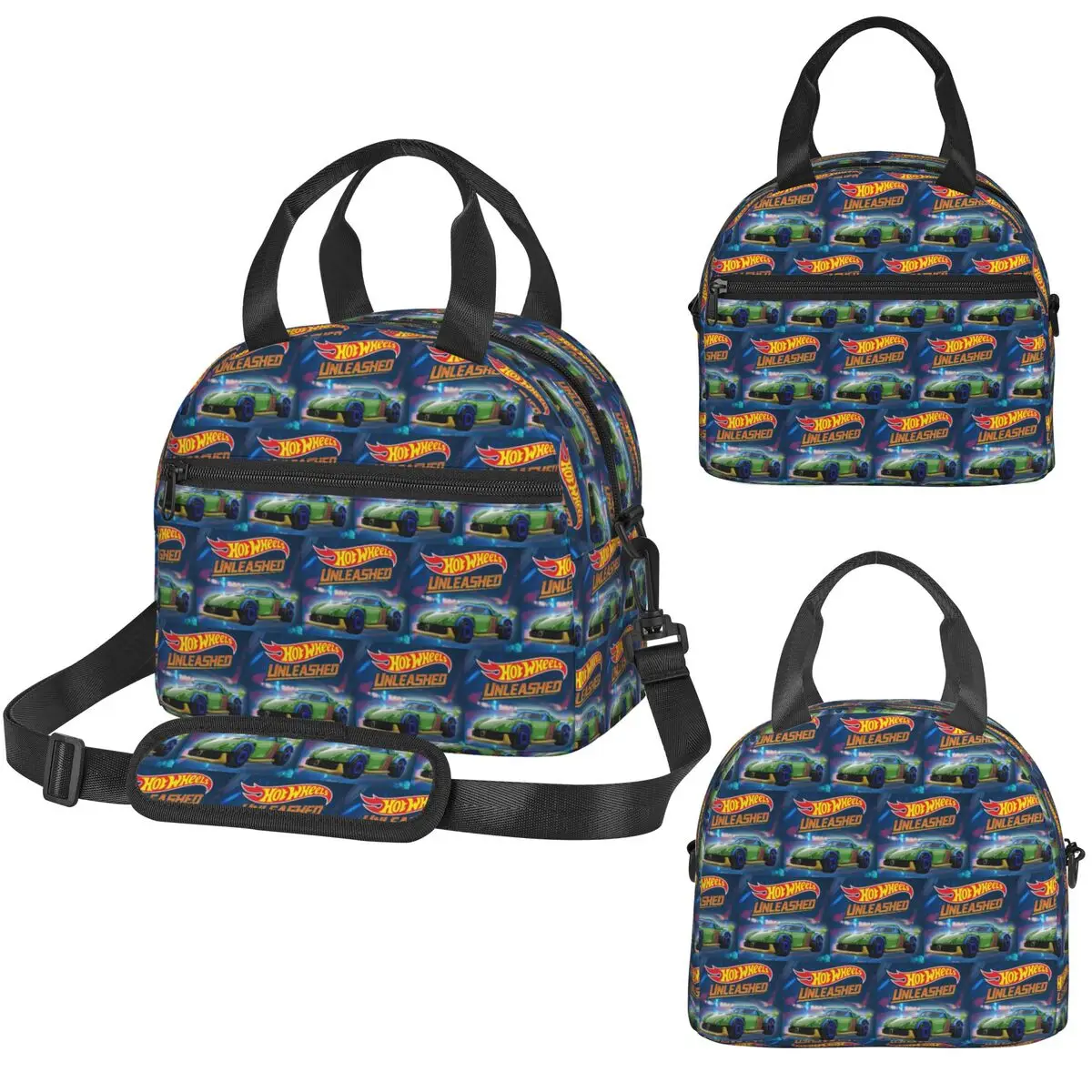 

Hot Wheels Cars Insulated Lunch Bag for Women Office Cooler Thermal Box Tote Portable Lunch Boxes