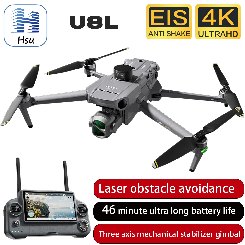 

U8L 4K GPS Drone with 3-Axis Gimbal 6KM FPV 50min Flight Time Brushless Motor Auto Return Gesture Control for Aerial Photography