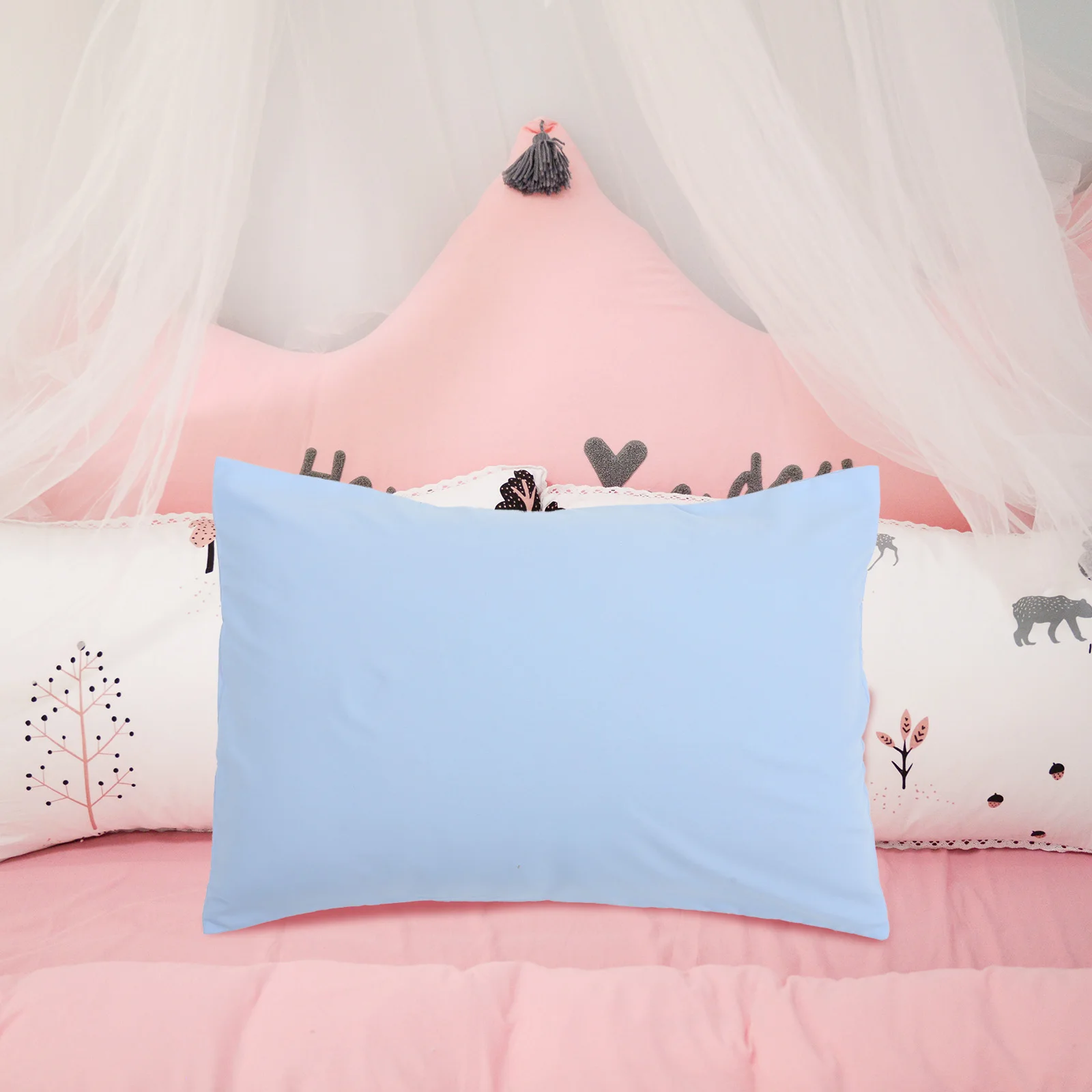 

2 Pcs Children's Pillow Cover Toddler Pillowcase Travel Kid Cases Baby Polyester Size for Pillowcases
