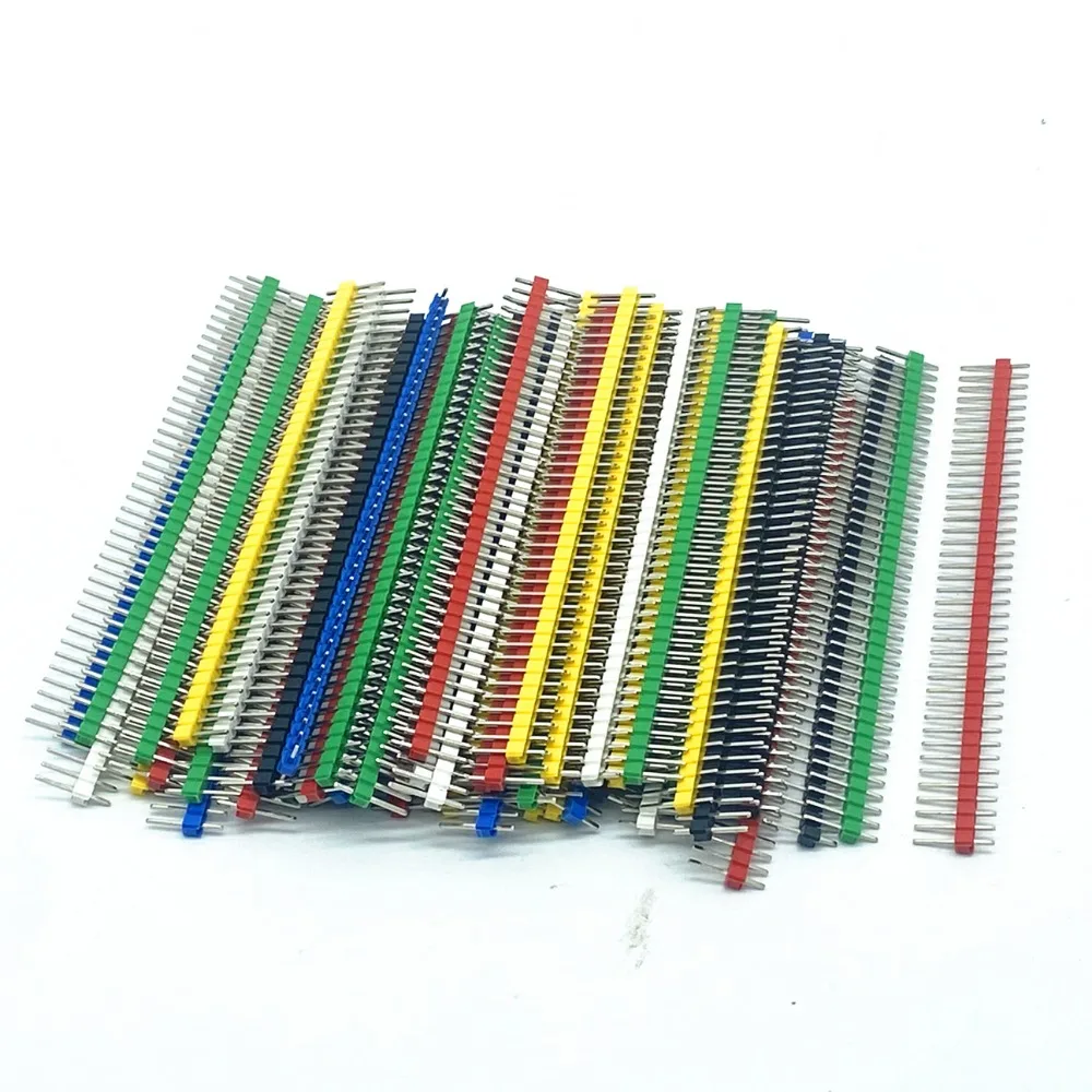

40 Pin Breakable Header Connector Kit - 10pcs/lot, 2.54mm Single Row Male, For Pcb Projects