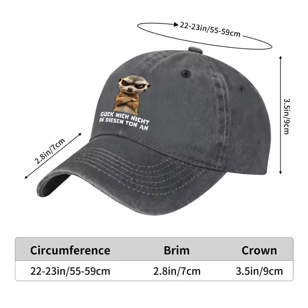 1pc Casual Fashion Stinky Face Badger Print Washed Baseball Cap, Premium Versatile Outdoor Accessory, Unisex Duckbill Hat Suitab