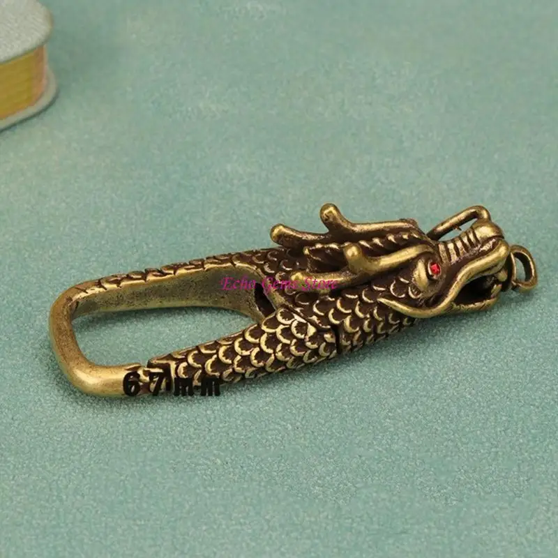 

Dragon Head Key Ring Brass Car Keychain Stylish Bag Pendant Unisex Key Accessory C71A