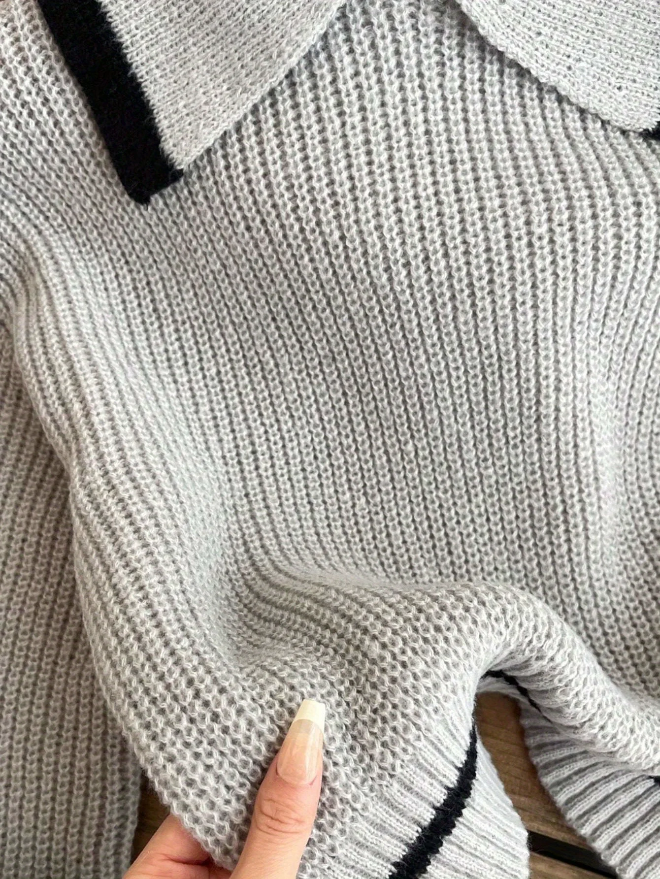 سترة كاجوال فضفاضة بأكمام طويلة وياقة مقلوبة من Tween Girls، للخريف/الشتاء #6